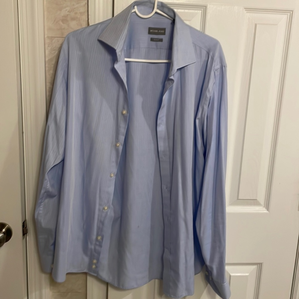 Lite Blue Slim Fit Michael Kors Dress Shirt